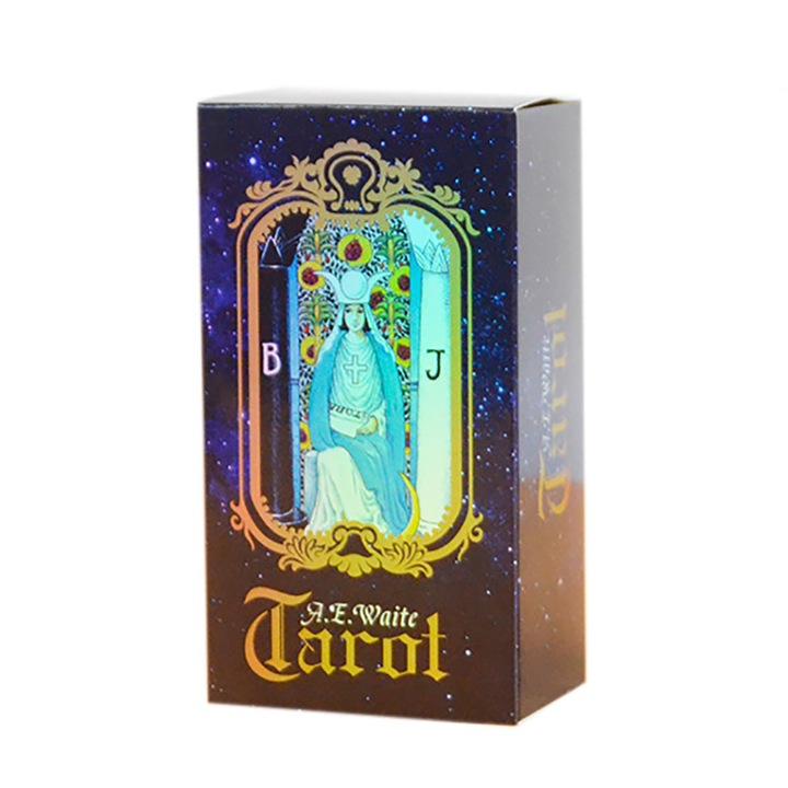 Set 78 Carti Tarot cu Ghid, BOMSTOM, Holografice, Design Retro