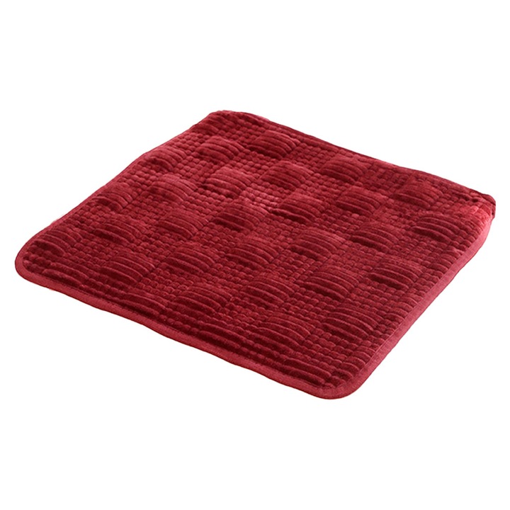 Perna de sezut antiderapanta din spuma cu memorie, structura tip fagure, perna de sezut premium confortabila din spuma cu memorie cu legaturi, perna pentru scaun/sezut 15 "7" x 15 "7", rosie