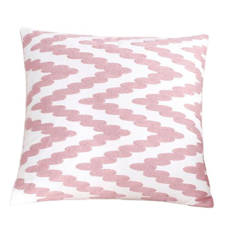 2 db hímzett díszpárna szett, betétekkel és huzatokkal, díszpárnák, díszpárnák párnabetétekkel együtt 18x18 (rózsaszín) - Pink2