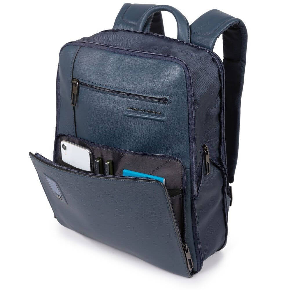 Rucsac extensibil PIQUADRO din piele naturala, port laptop 14” CA5102AO