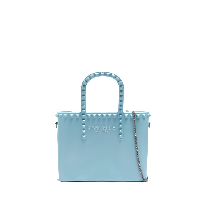 Marc ellis, Geanta shopper cu logo, Albastru aquamarin