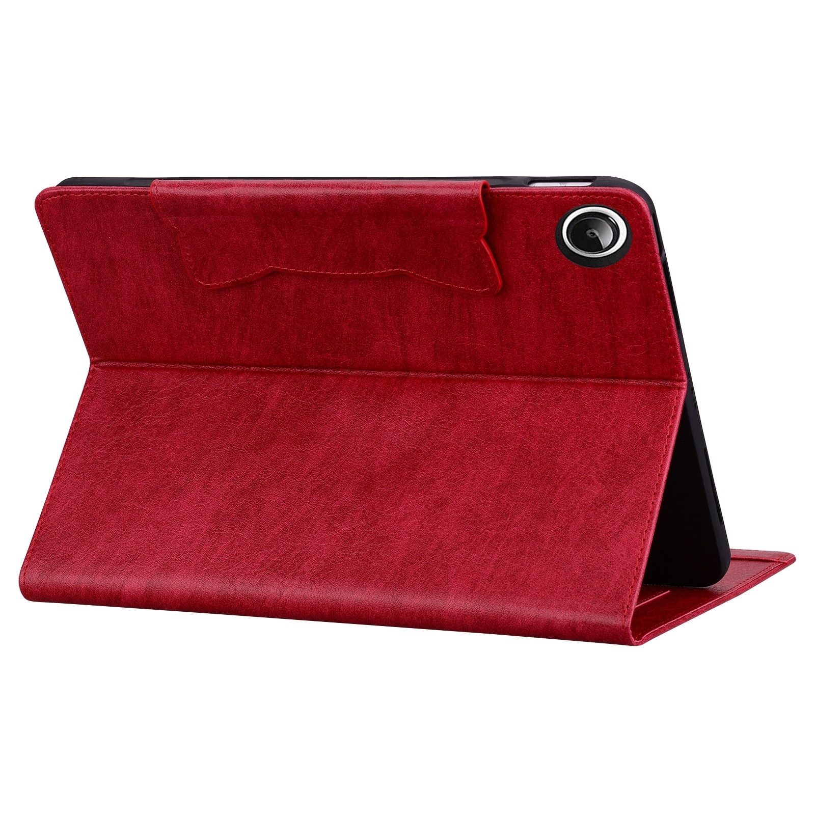Husa tableta compatibila cu Samsung Galaxy Tab A9+, catarame piele, rosu