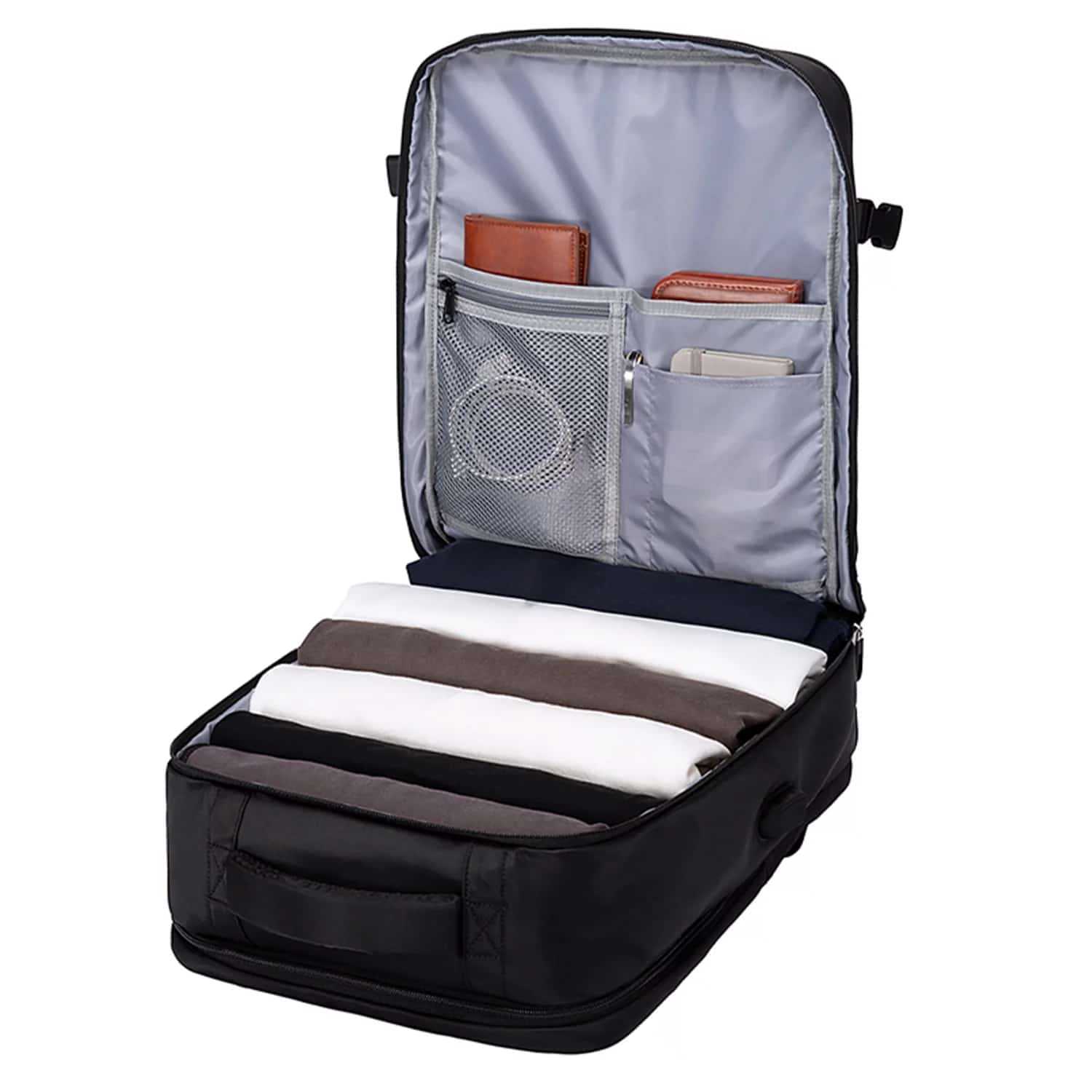 Rucsac Business Travel cu Port USB – pentru Laptop pana la 15.6” Impermeabil Spatios si Elegant compatibil WIzz Air si Ryan Air - negru