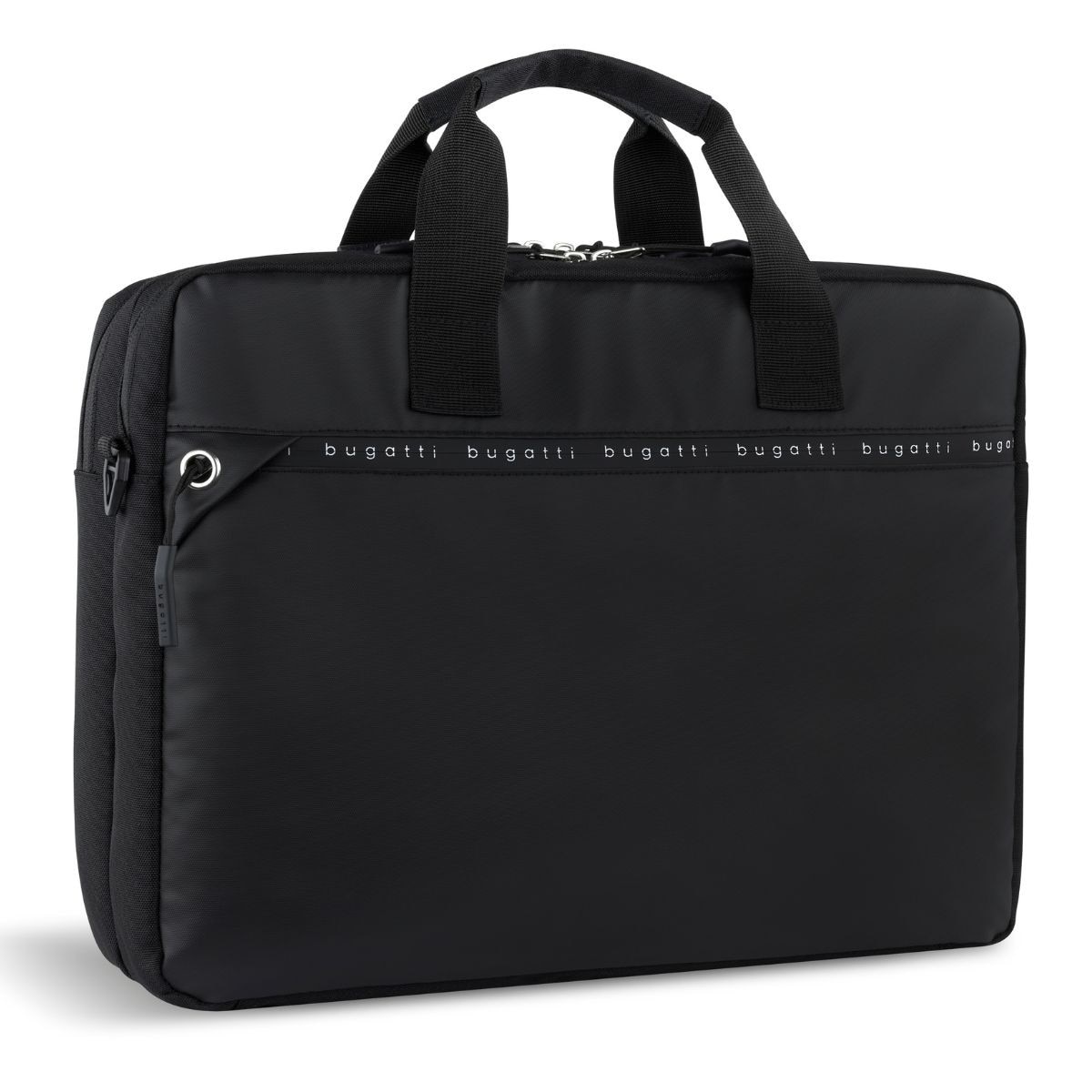 Geanta pentru Laptop moderna Bugatti, seria Blanc Delight, 494510, Neagra, Curea Reglabila, Buzunare Multiple