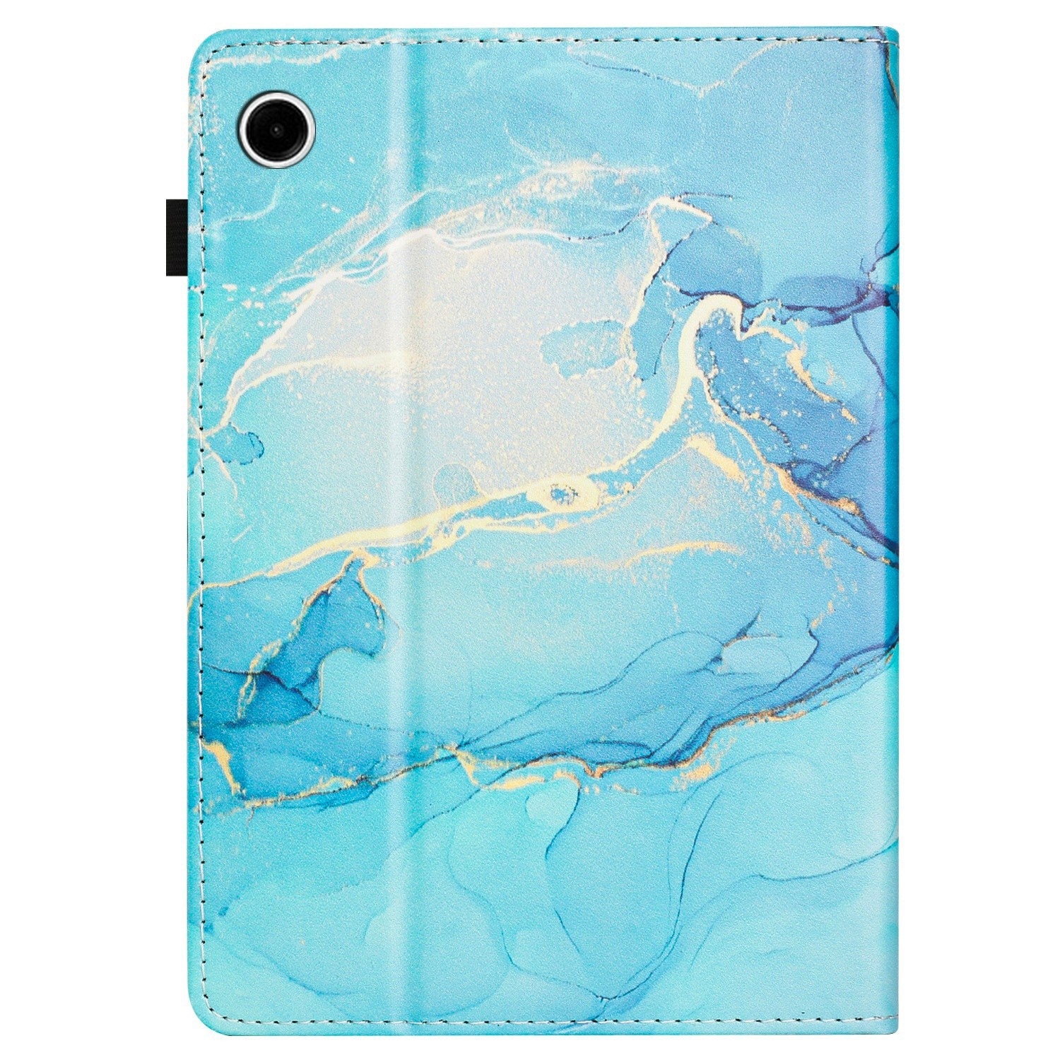 Husa tableta compatibila cu Samsung Galaxy Tab A9+, piele marmura litchi, smart, verde