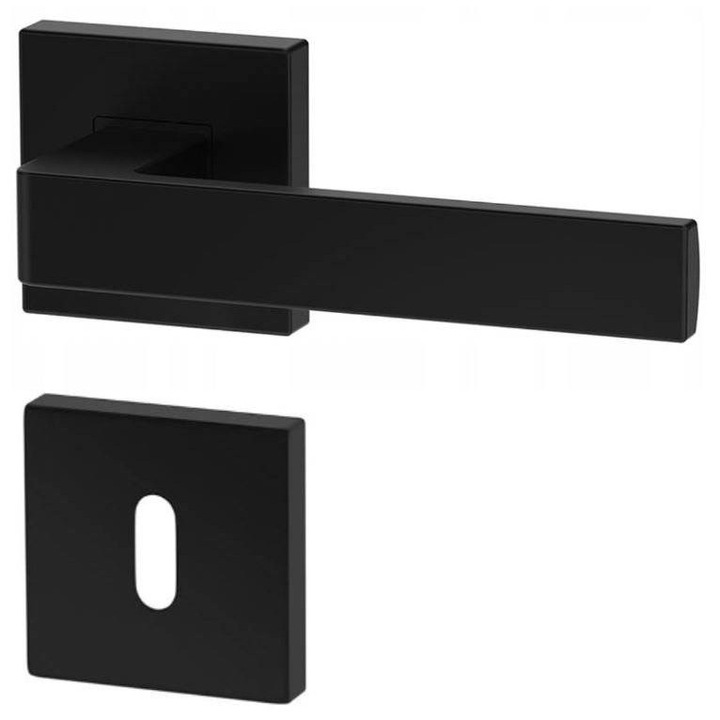 Manere usi ERGO, negru mat, rozeta cheie