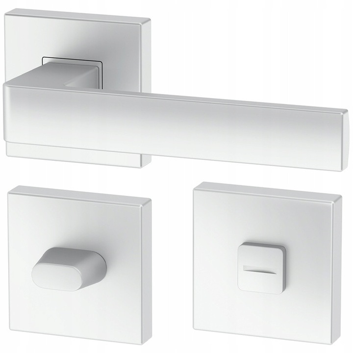 Manere usi Ergo, crom satin, rozeta wc