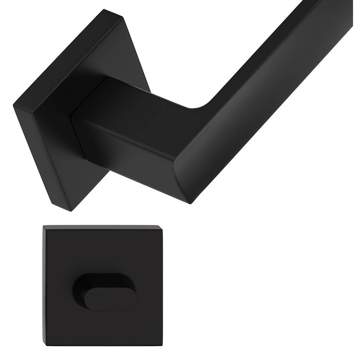 Manere usi IBIZA Q negru mat, rozeta wc