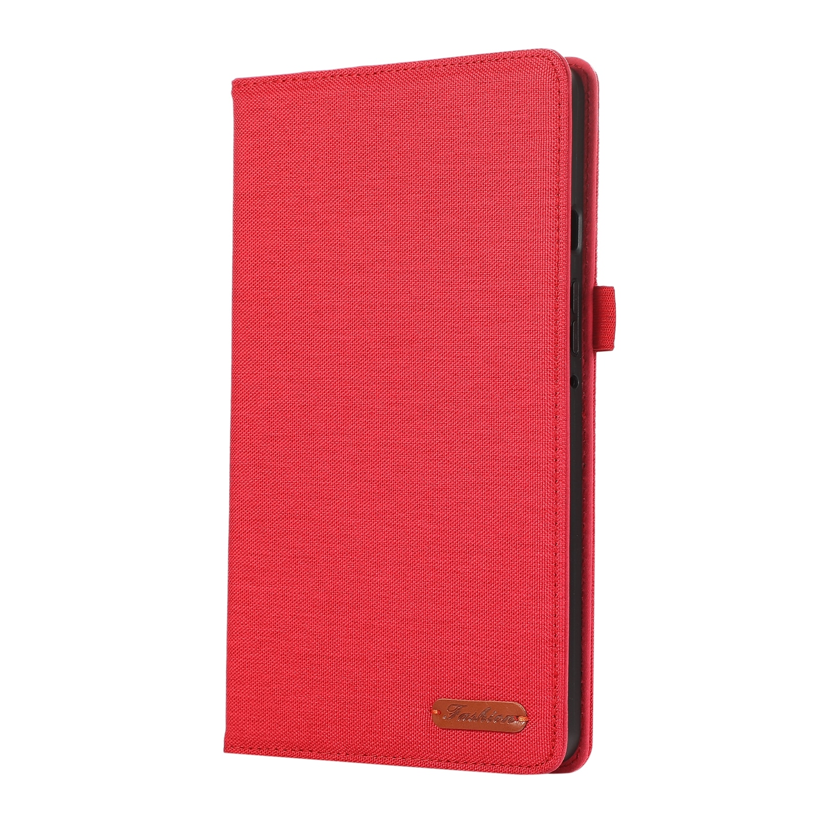 Husa tableta compatibila cu Samsung Galaxy Tab A9+, piele PU si material textil, tip carte, inchidere magnetica, rosu