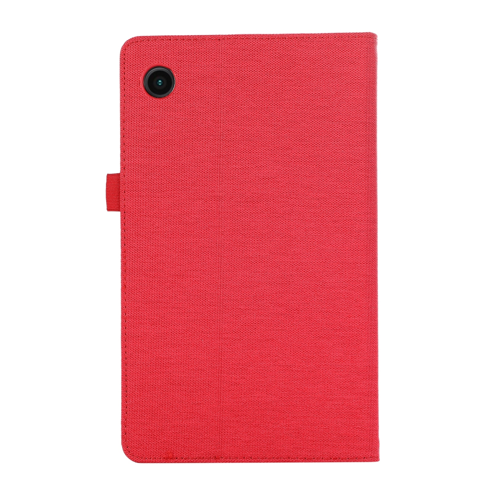 Husa tableta compatibila cu Samsung Galaxy Tab A9+, piele PU si material textil, tip carte, inchidere magnetica, rosu