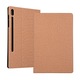 Husa tableta pentru Galaxy Tab S6 T860, textura din material elastic, inchidere orizontala tip carte, cu suport, culoare aurie