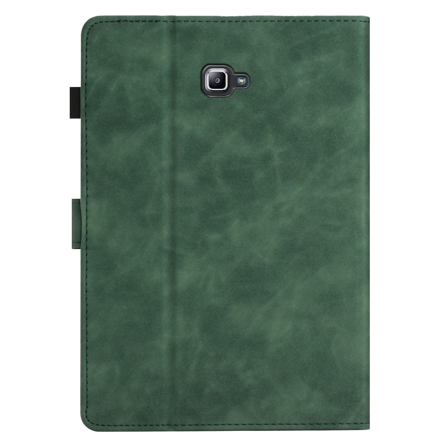 Husa tableta compatibila cu Samsung Galaxy Tab A 10.1 T580/T585, piele inteligenta cu embleme de copac de cocos, verde