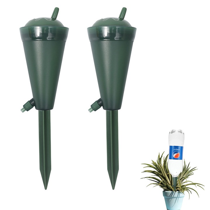 Növényöntöző tüskék 2 darabos automata csepegtető öntöző eszköz csomag nyaraláshoz Automatikus vízadagoló rendszer növényekhez