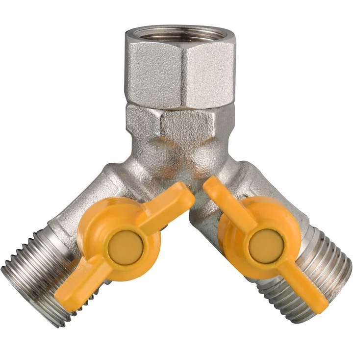 3 utas sárgaréz csap 1/2 hüvelyk zuhanyhoz, adapter, arany