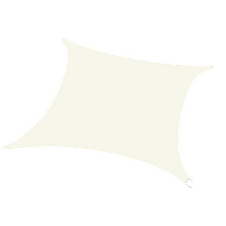 Водоустойчив правоъгълен сенник 2X3м, Платно за сянка, Навес, Защита от UV лъчи за Открито, Градина, Тераса, Балкон, Бежов цвят