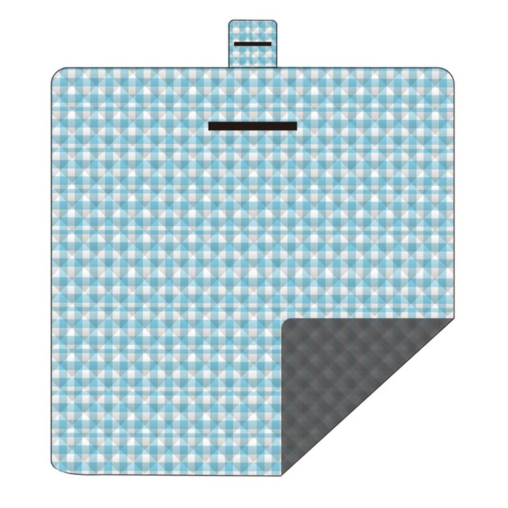 Одеяло за пикник, перещо се, одеяло за плаж, подложка за плаж, одеяло за къмпинг с дръжка за носене, за пикник, градина, плаж, 200 x 200 см