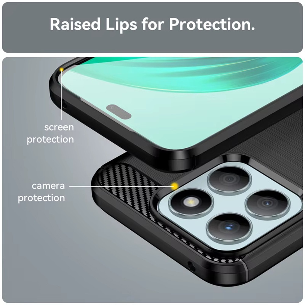 Husa pentru Honor 400 Smart 5G / 400 Smart 4G / X7d 4G - Techsuit Carbon Silicone - Black