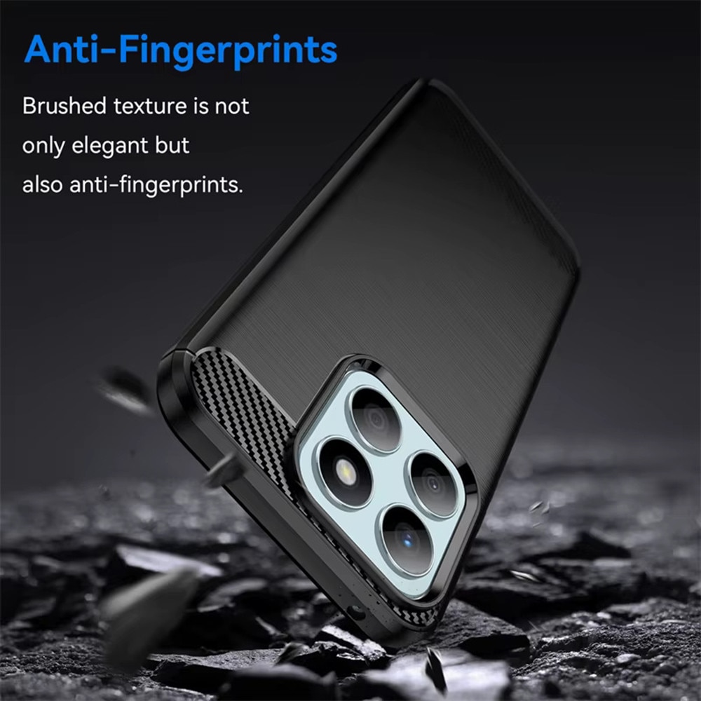 Husa pentru Honor 400 Smart 5G / 400 Smart 4G / X7d 4G - Techsuit Carbon Silicone - Black