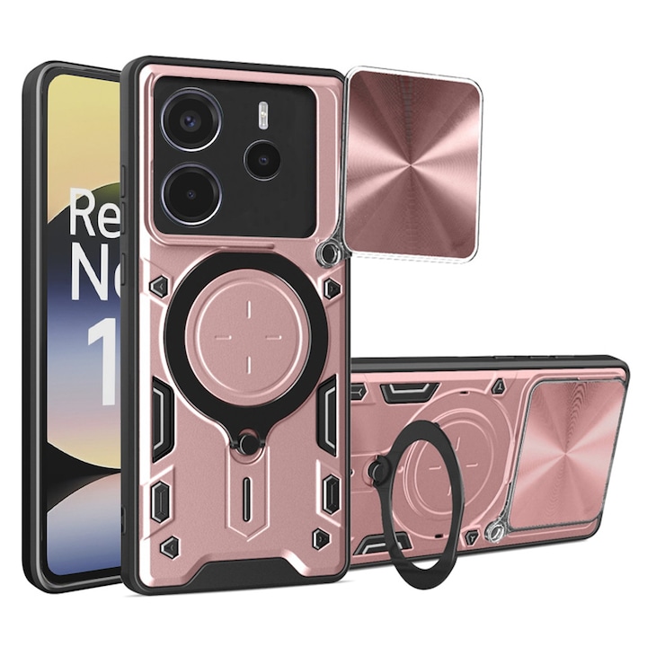 Husa telefon CamGuard Pro Xiaomi Redmi Note 14 4G (Standard) Rose Gold Roz Auriu