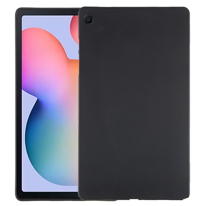 Husa tableta compatibila cu Samsung Galaxy Tab S6 Lite, TPU, carcasa mata, negru
