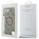 Husa hardcase Guess IML Metal Glitter 4G Circle Triangle MagSafe, pentru iPhone 16e