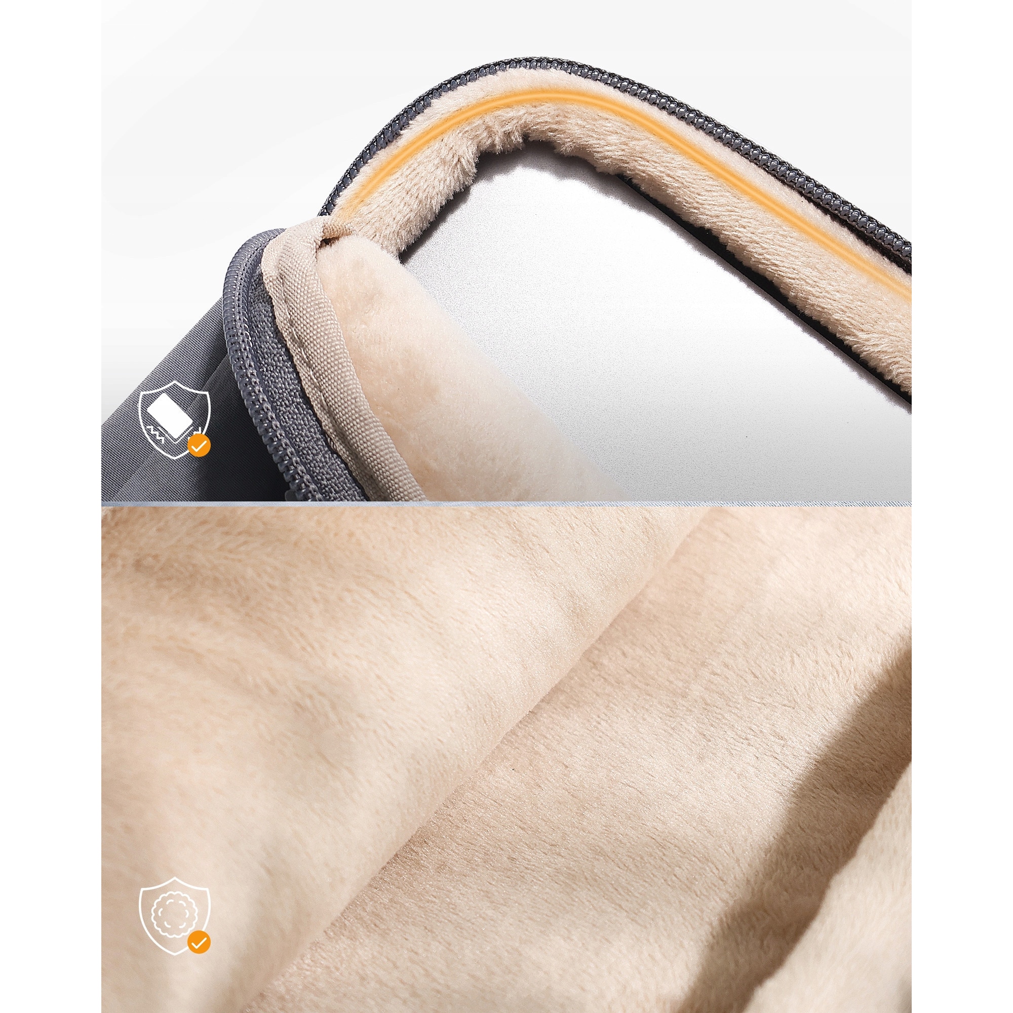 Geanta laptop impermeabila Stratus Sleeve, gri, pentru laptopuri de pana la 14", design ergonomic, 320g