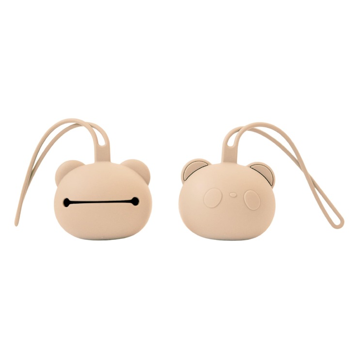 Punga de suzeta, punga de depozitare a suzetelor din silicon - KIDKOOL Bej