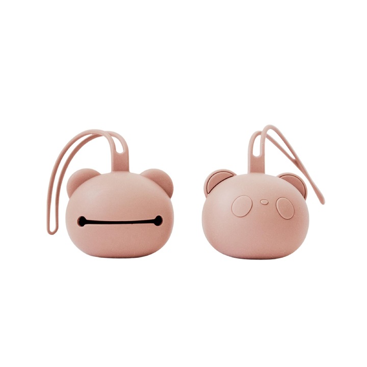 Punga de suzeta, punga de depozitare a suzetelor din silicon - KIDKOOL Roz