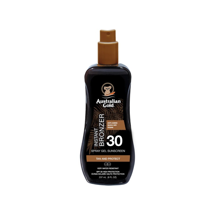 Spray autobronzant de corp cu protectie solara Australian Gold SUNSCREEN SPF30 237 ml