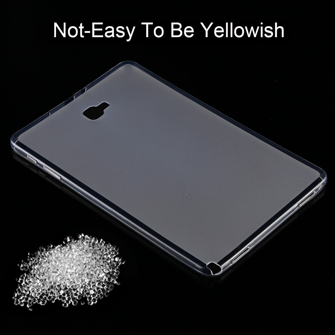 Husa tableta pentru Galaxy Tab A 10.1, 2016, TPU subtire 0.75mm, design mat/stralucitor, protectie moale, transparenta