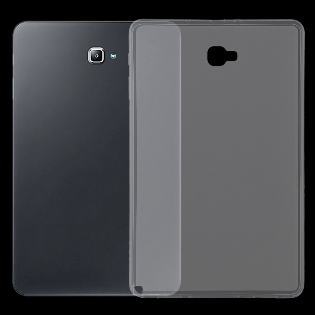 Husa tableta pentru Galaxy Tab A 10.1, 2016, TPU subtire 0.75mm, design mat/stralucitor, protectie moale, transparenta