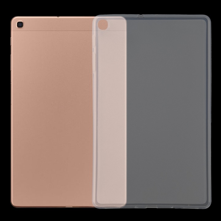Galaxy Tab A 10.1, 2019-es tablet tok, vékony TPU 0,75 mm, kívül lakkozott, belül matt, puha védelemmel