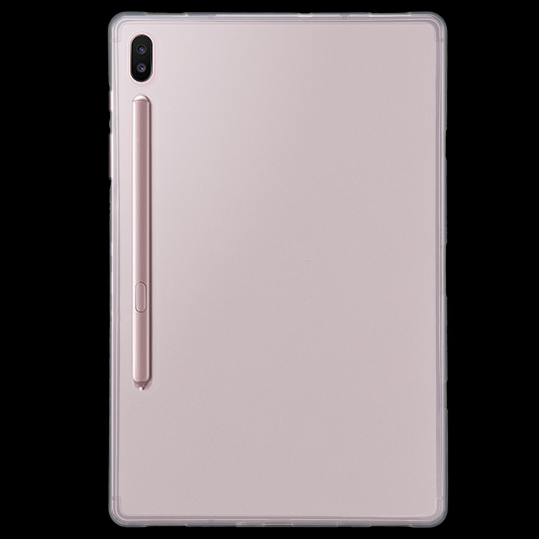 Husa tableta pentru Galaxy Tab S6, TPU moale de 0, 75 mm, design subtire, interior mat, exterior lucios, negru