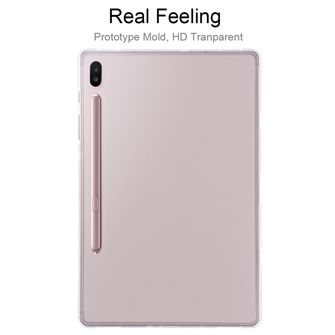 Husa tableta pentru Galaxy Tab S6, TPU moale de 0, 75 mm, design subtire, interior mat, exterior lucios, negru