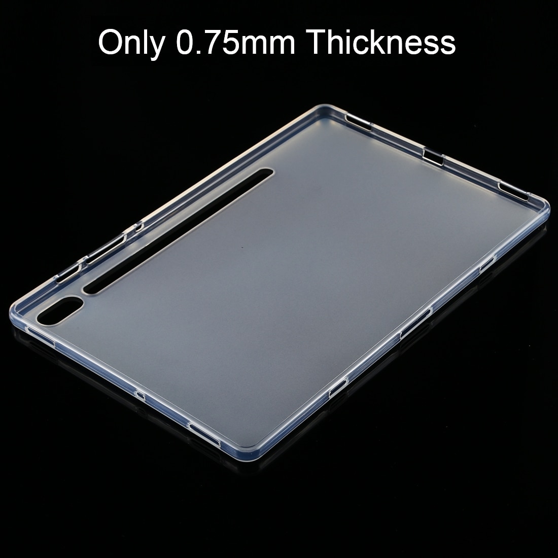 Husa tableta pentru Galaxy Tab S6, TPU moale de 0, 75 mm, design subtire, interior mat, exterior lucios, negru