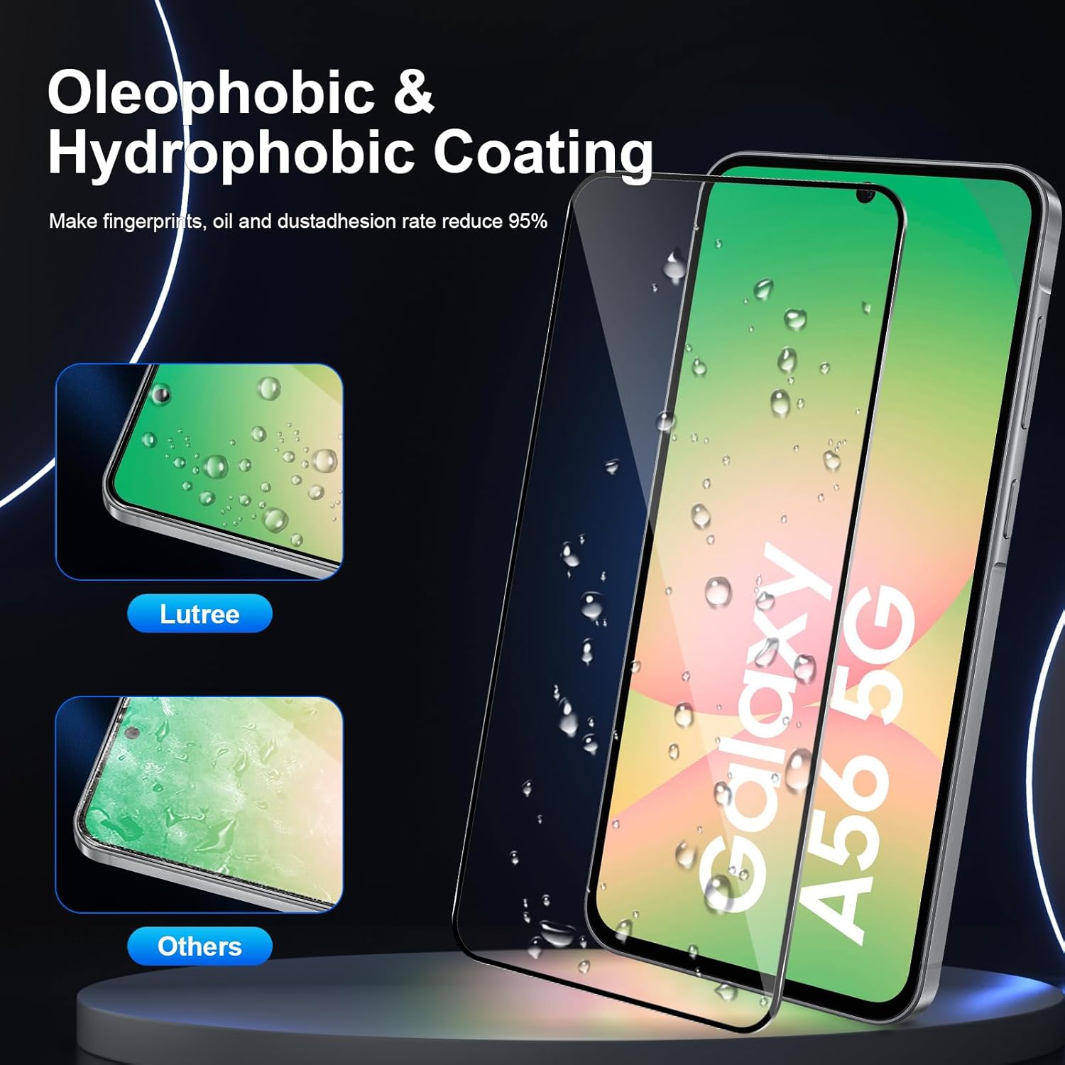 Folie sticla compatibila cu Samsung Galaxy A56 - Contur negru ALC