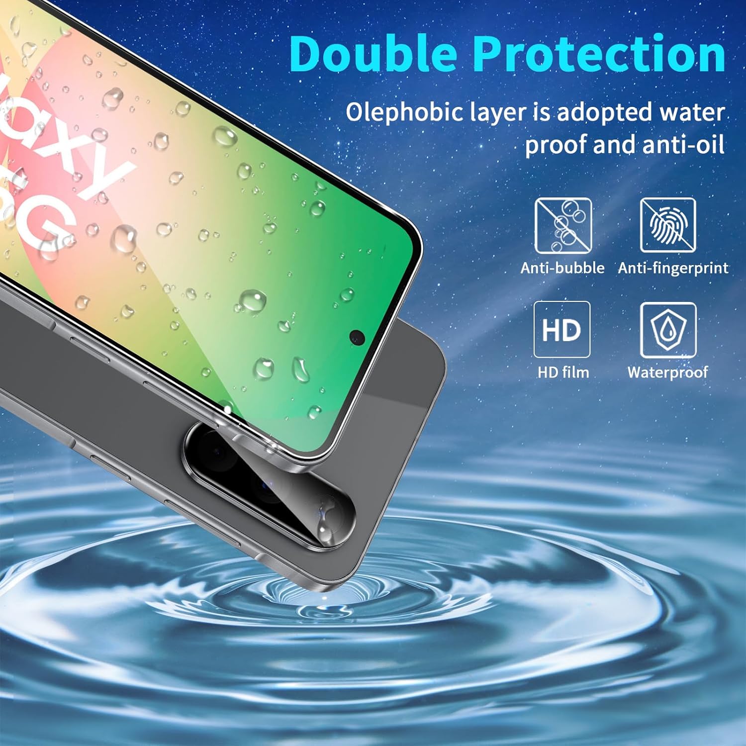 Folie sticla compatibila cu Samsung Galaxy A56 - Contur negru ALC
