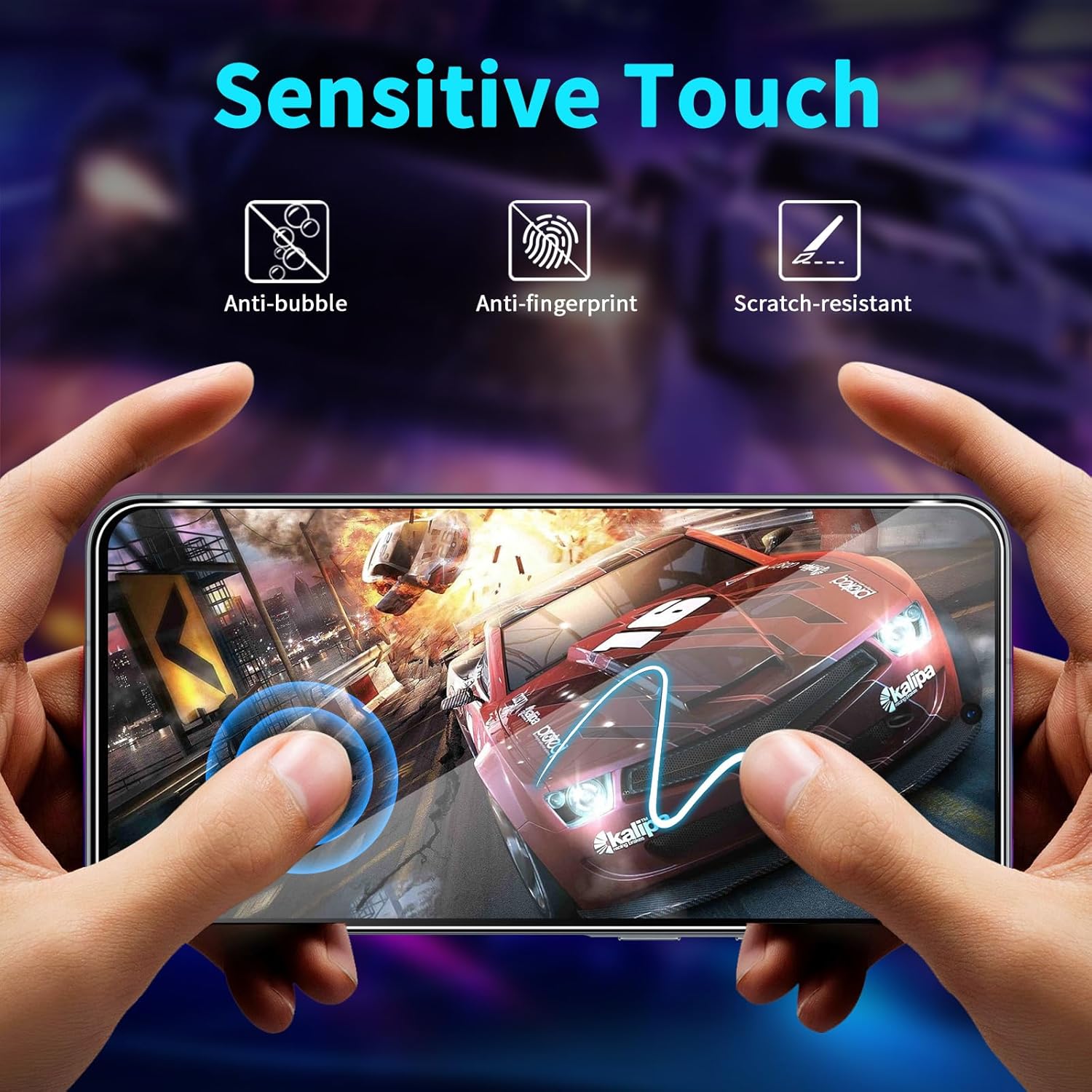 Folie sticla compatibila cu Samsung Galaxy A56 - Contur negru ALC
