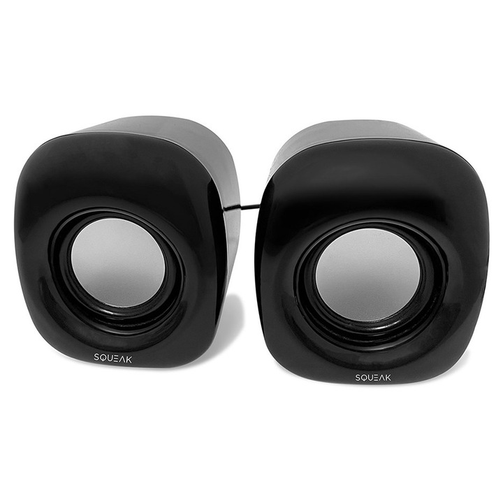 Boxe PC SQUEAK SQ1003, 2.0 canale, USB, negru