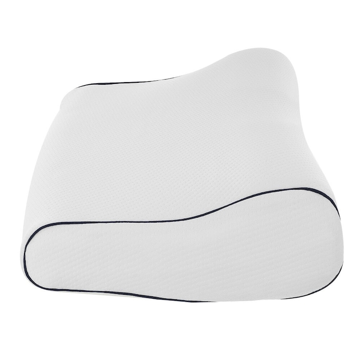 Perna Ortopedica Cervicala pentru Dormit din Spuma cu Memorie, Husa Lavabila, Design Ergonomic, 44 x 30 cm