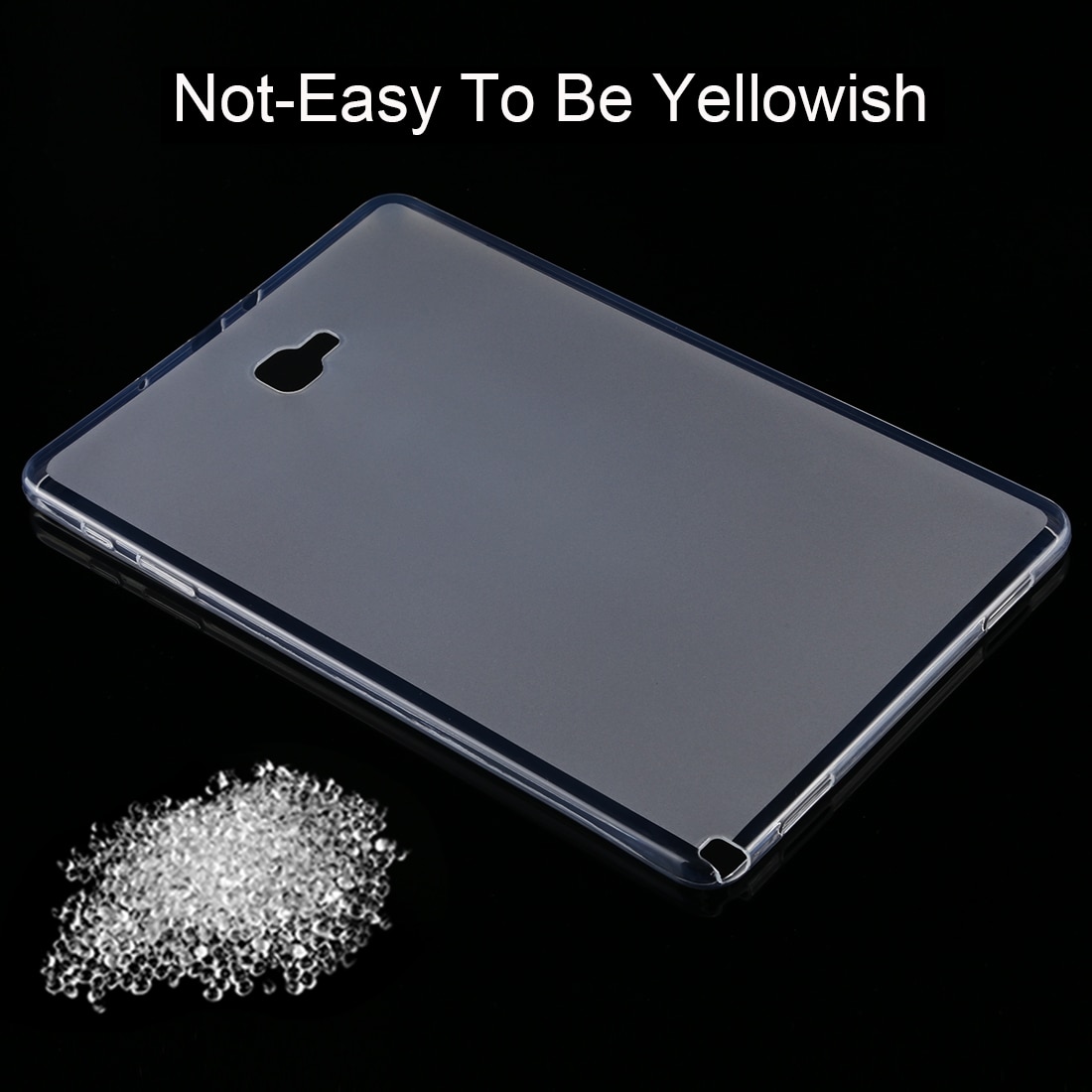 Husa tableta compatibila cu Samsung Galaxy Tab A 10.1, 2016, TPU subtire 0, 75mm, mat pe exterior, lucios pe interior, transparenta