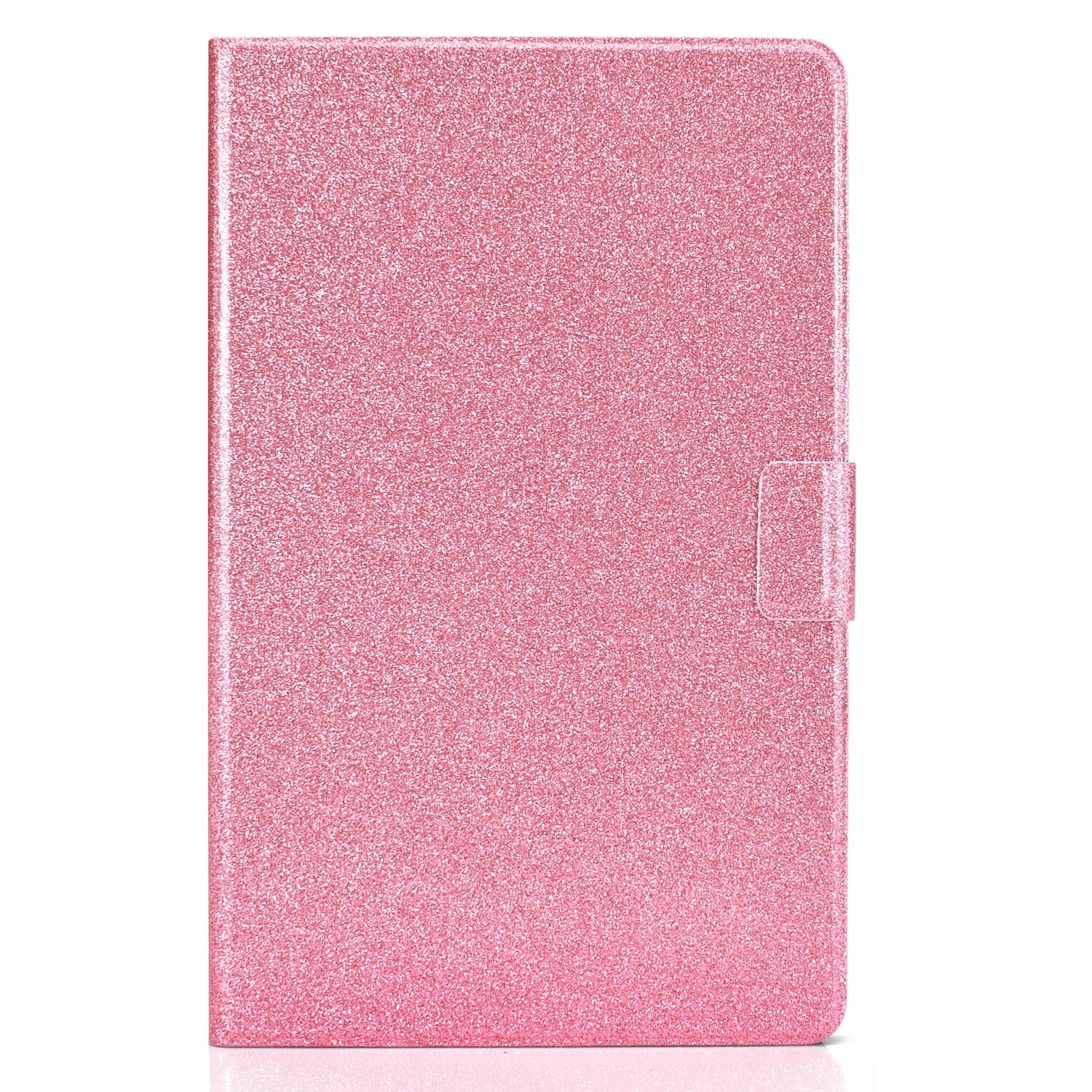 Husa tableta compatibila cu Samsung Galaxy Tab A9+, piele cu sclipici, functie auto sleep/wake, roz