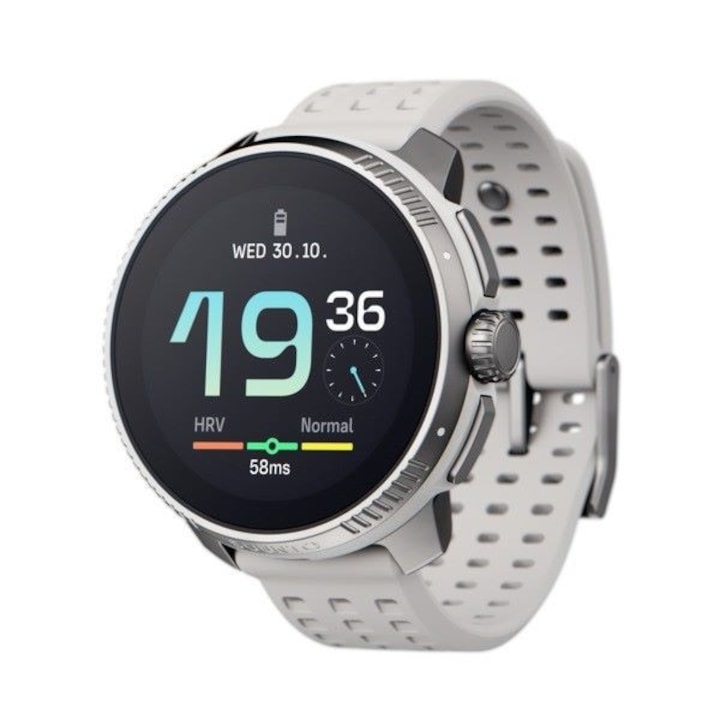 Спортен часовник Suunto RACE BIRCH, бял, 49 мм, проследяване на активността, водоустойчив 100 м