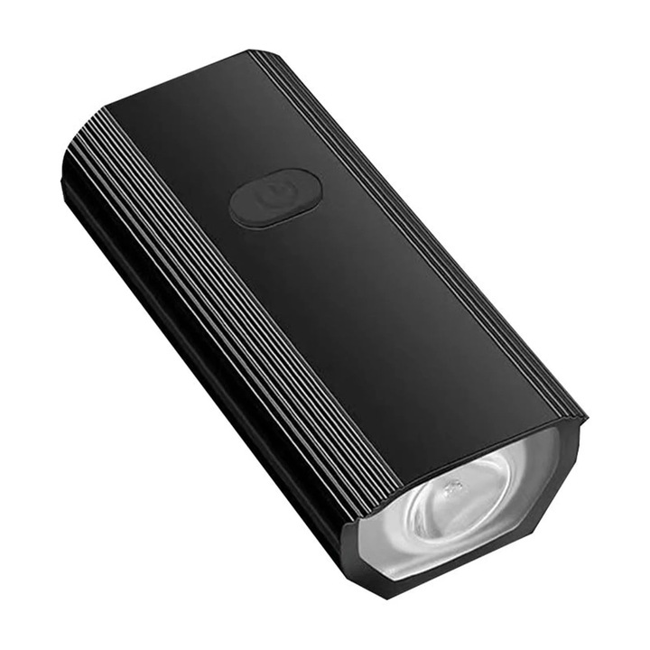 Sonerie bicicleta YANYXR cu lampa fata, claxon electric, negru, 10x4.5x4.5cm