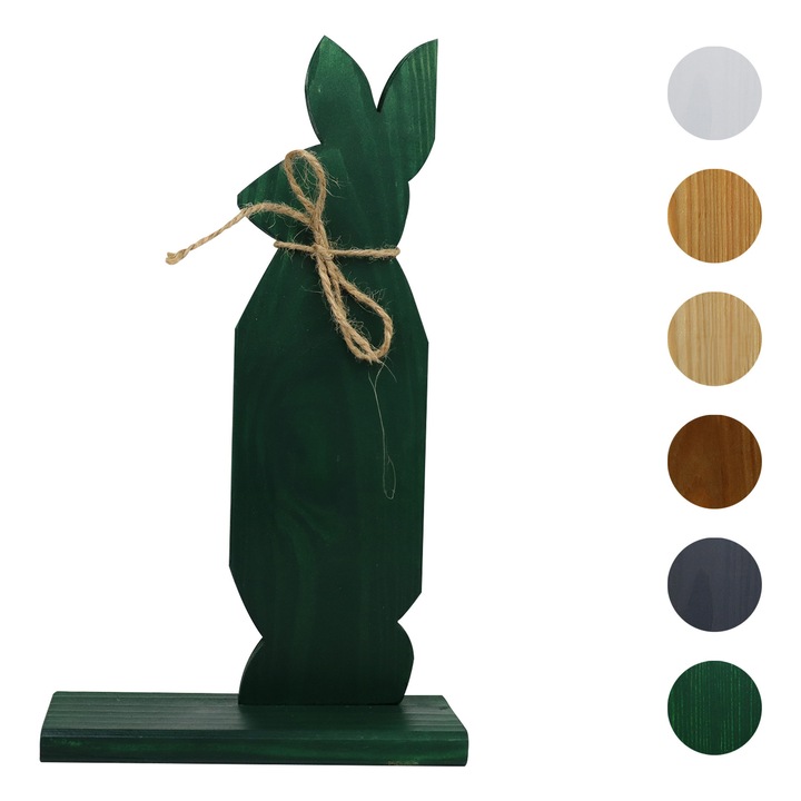 Decoratiune de Paste Iepuras din lemn, DIY – Verde, inaltime 30 cm