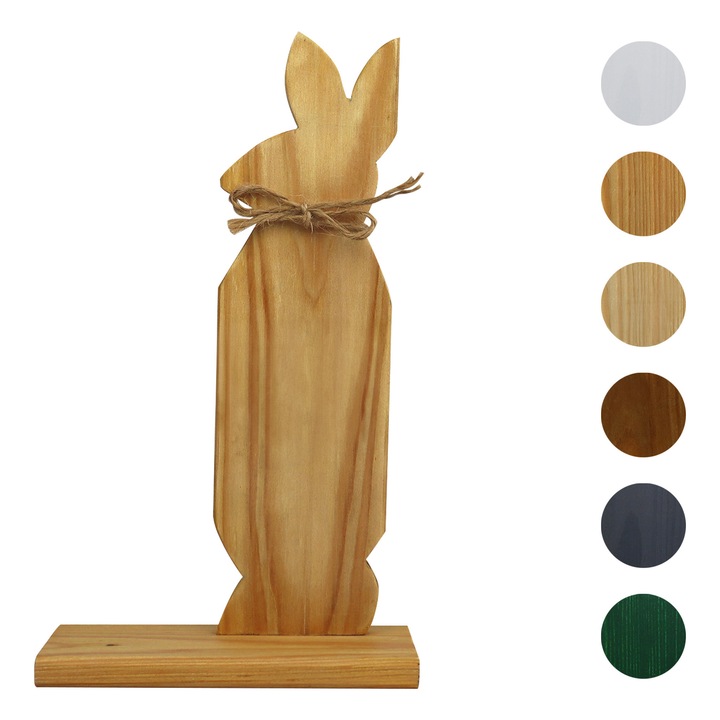 Decoratiune de Paste Iepuras din lemn, DIY – Natur, inaltime 30 cm