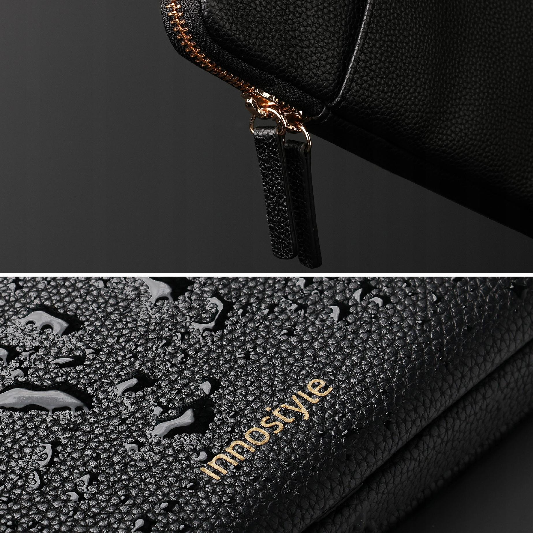 Geanta laptop impermeabila LuxLeather, 14", neagra, design ergonomic, ultra-usoara 220g