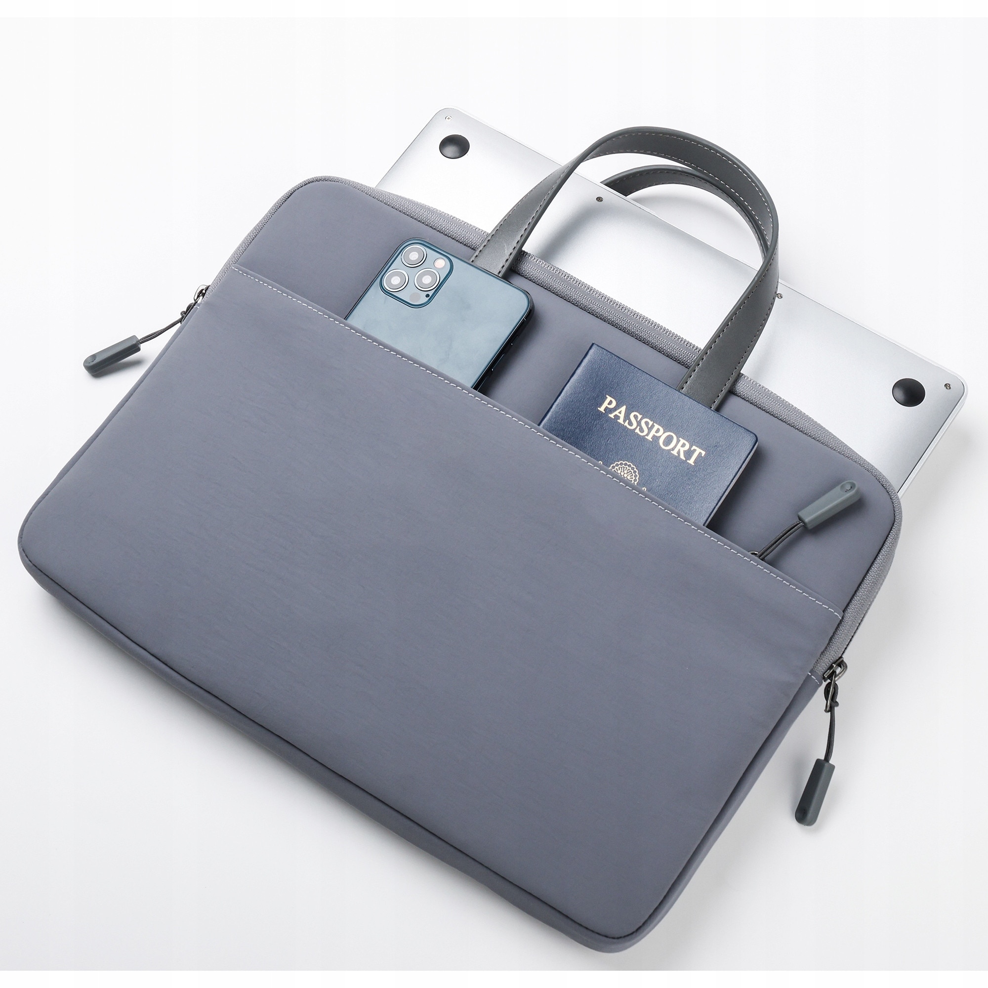Geanta pentru laptop Innostyle CarryLite Slim impermeabila, 15.6-16", gri, design ergonomic, usoara (380g)