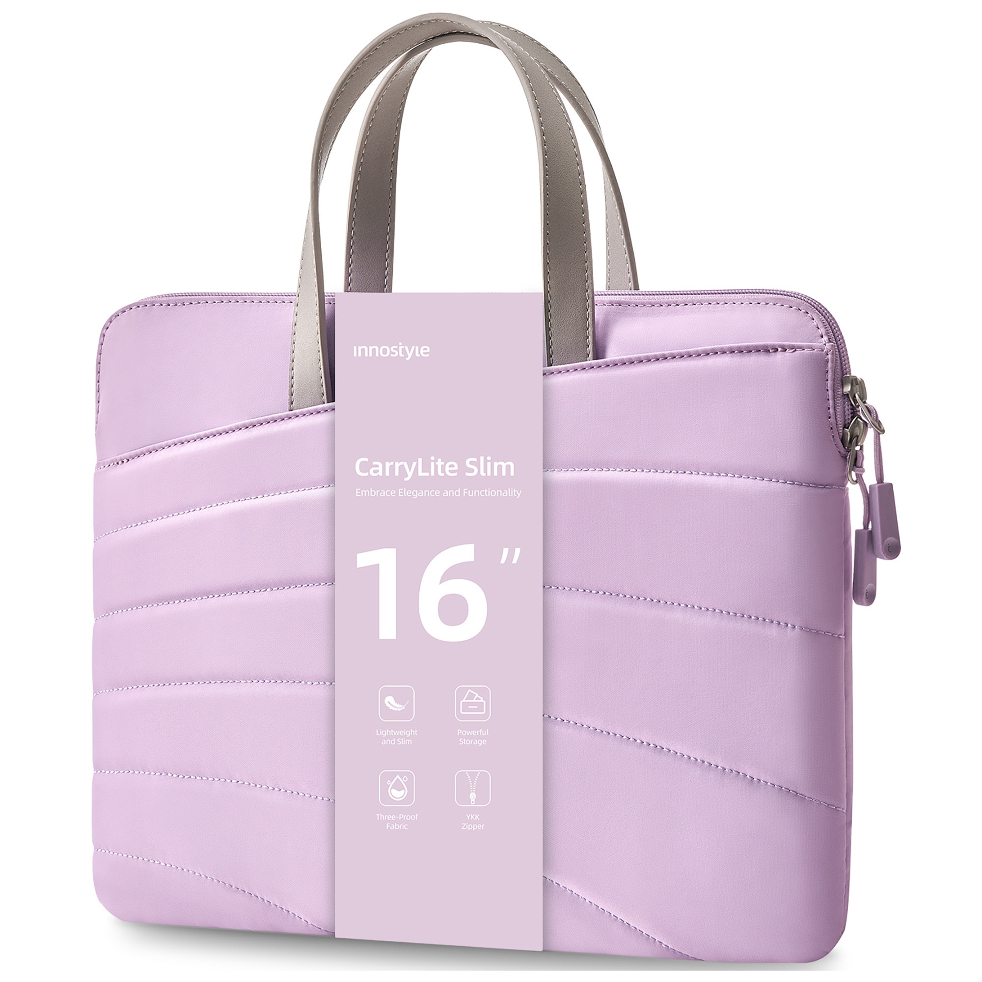 Geanta pentru laptop CarryLite Slim, impermeabila, violet, 15.6-16", design ergonomic, usoara (380g)