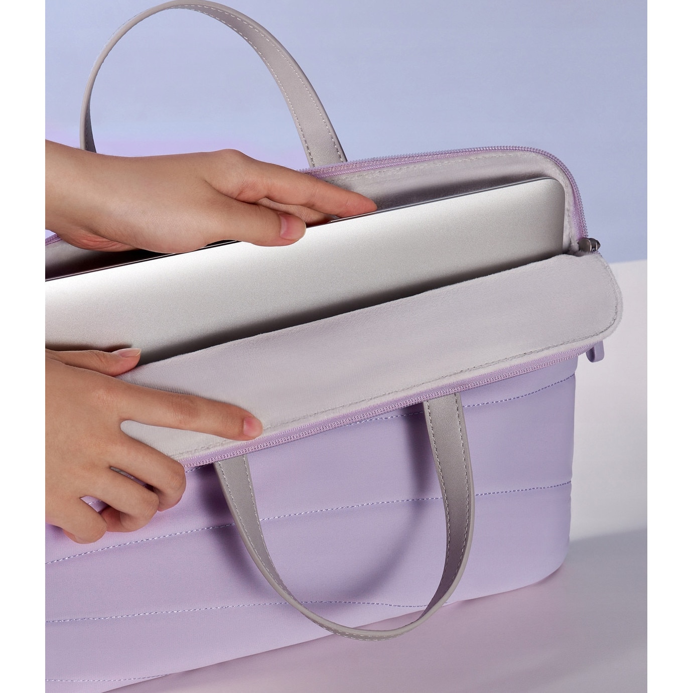 Geanta pentru laptop CarryLite Slim, impermeabila, violet, 15.6-16", design ergonomic, usoara (380g)